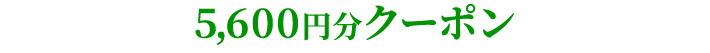 5,600円分クーポン