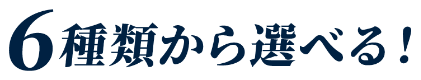 6種類から選べる!