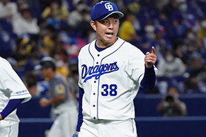 5回を2失点、今季3勝目を挙げた松葉投手
