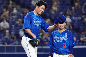 3回以降をノーヒット、11個の三振を奪う好投で今季3度目の完封勝利を挙げた大野雄投手