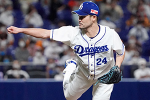 今季6勝目、対巨人戦で初勝利を挙げた福谷投手