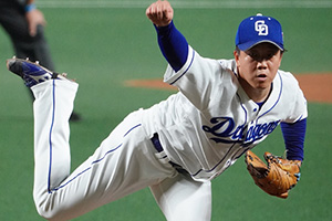 先発し7回を投げ1失点の柳投手