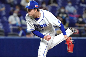 6回を投げ無失点のピッチングを見せた勝野投手