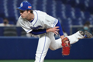 6回を投げ1失点に抑える粘投をみせた勝野投手