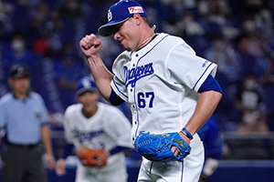 6回を投げ2安打無失点に抑えるピッチング、ナゴヤドーム初勝利のロドリゲス投手