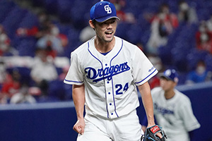 8回途中降板も自身最多の113球を投げ込み無失点ピッチング、3勝目を挙げた福谷投手