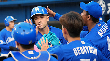 1回、先制3ランホームランを放ったボスラー選手