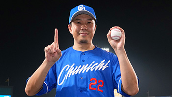 今季10勝目。5年ぶりの2桁勝利の大野投手