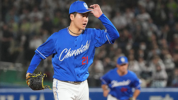 先発し6回を投げ1失点の金丸投手