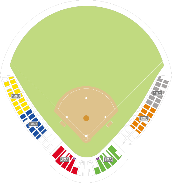ナゴヤ球場オープン戦座席表