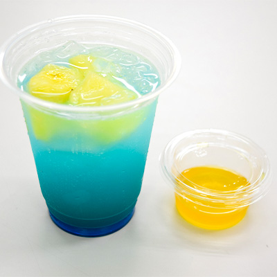 ブルーパインソーダ~甘酸っぱさ追加!パインシロップ添え~