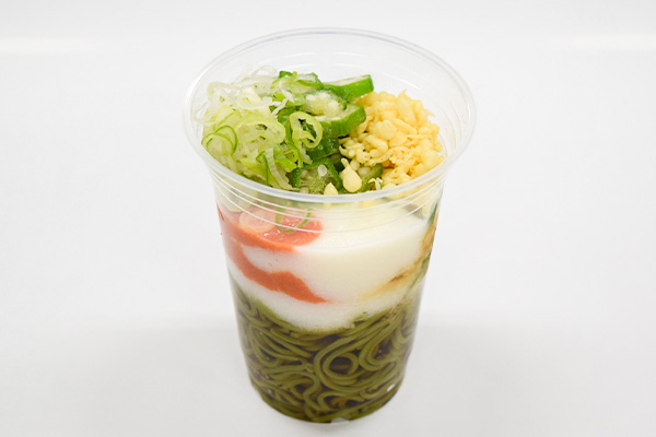 気分爽快冷た~い!しゃか!しゃか!茶そば(明太とろろ)