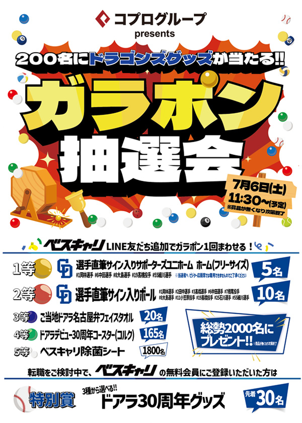 PRブースにてガラポン抽選会開催