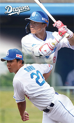 名刺サイズステッカー【大野投手&大島選手】