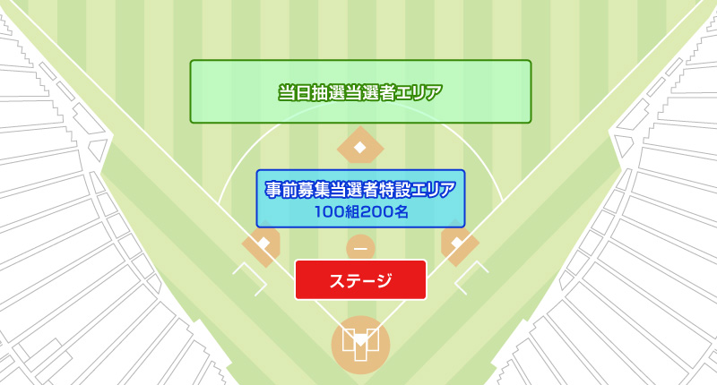 当日抽選当選者エリア＆事前募集当選者特設エリア