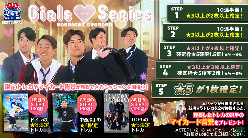 【ドラコレ】Girls Series 2026販売中!ドラ恋ユニホームのチアドラトレカも要チェック!
