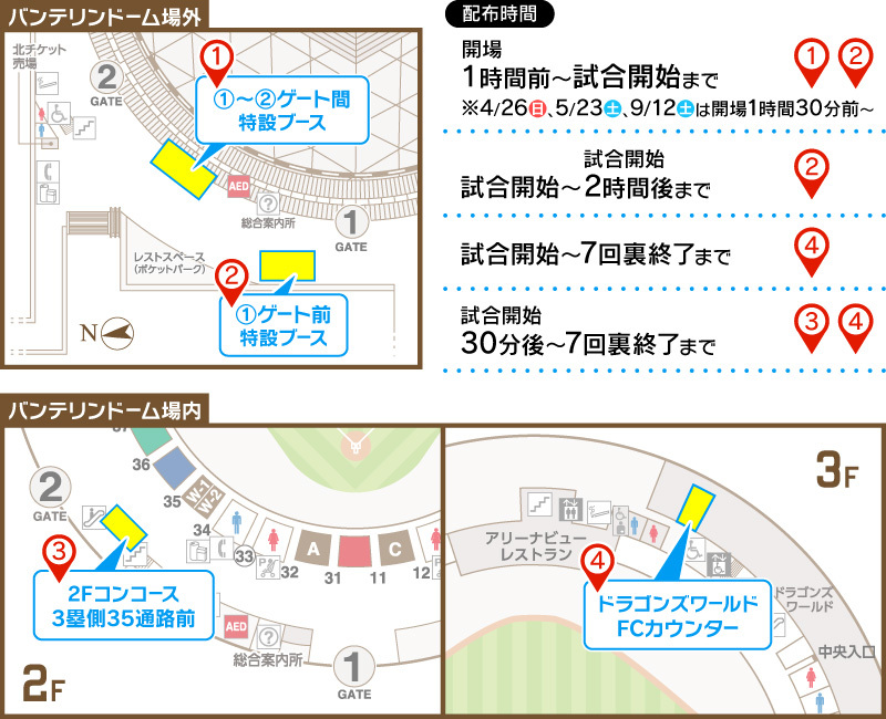 プレゼント配布時間・場所