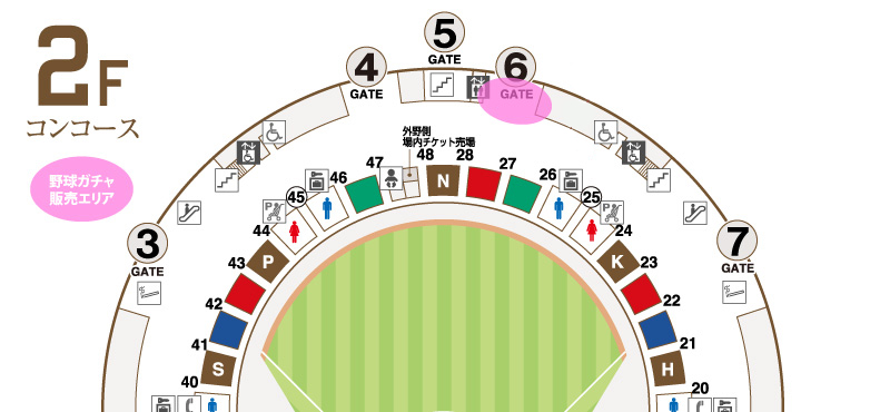 バンテリンドーム 6ゲート