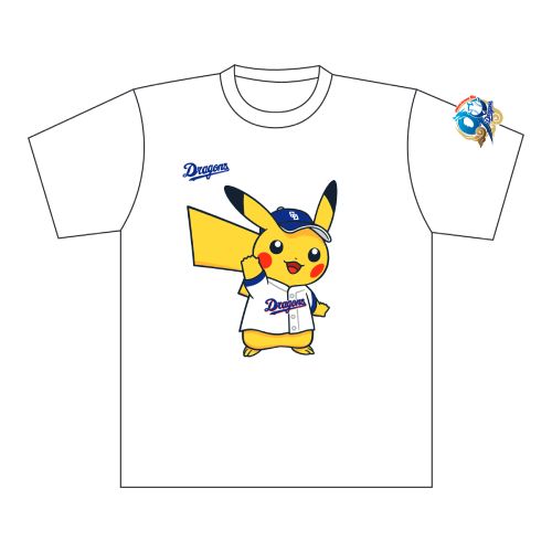 中日ドラゴンズオリジナルポケモンTシャツ ホワイト