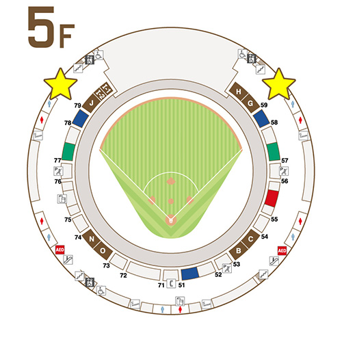 バンテリンドームフロアマップ5F
