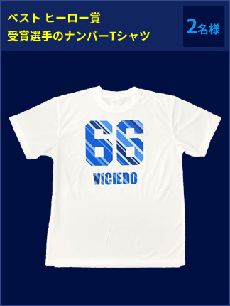 ベスト ヒーロー賞 受賞選手のナンバーTシャツ